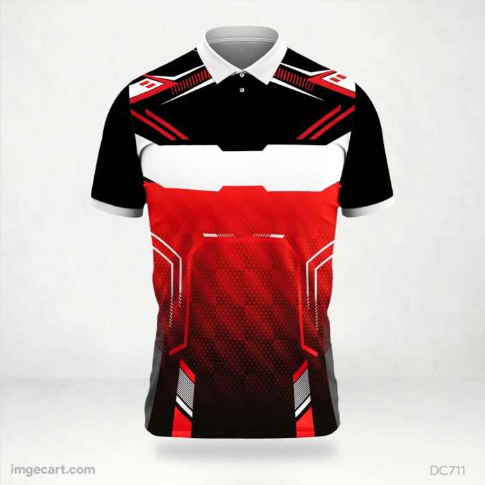 Black and Red Jersey Design