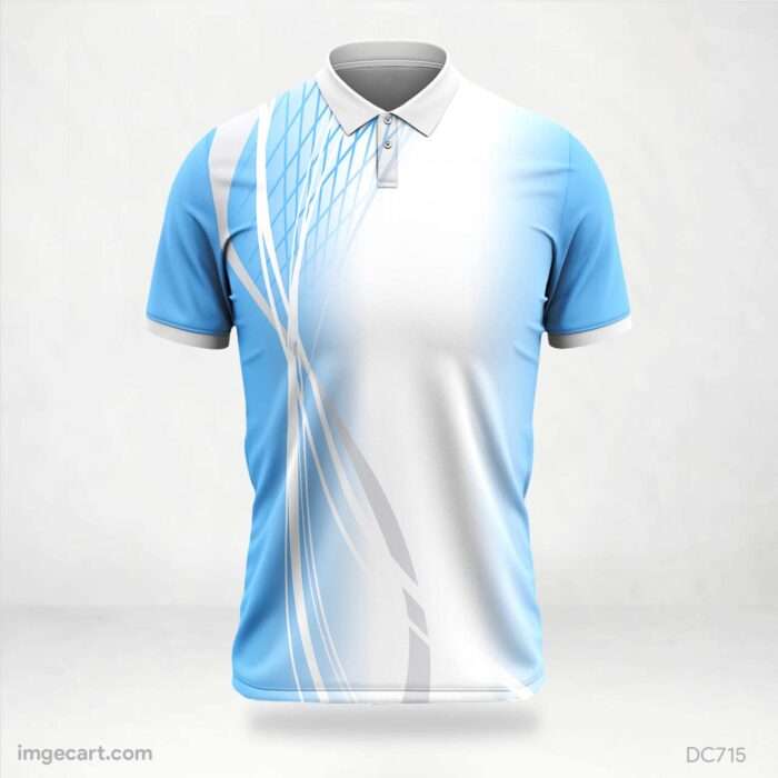 Sky-Blue and White Jersey Design