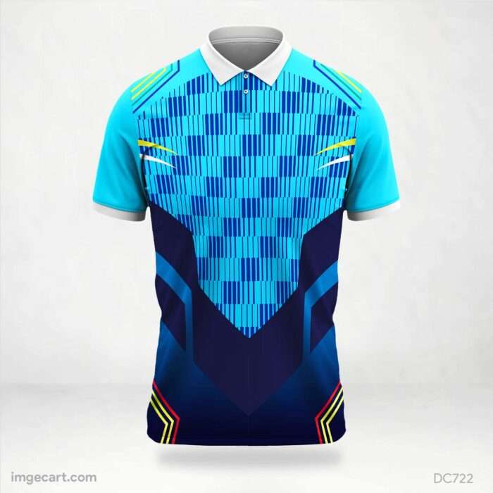 Sky-Blue and Blue Yellow Jersey Design