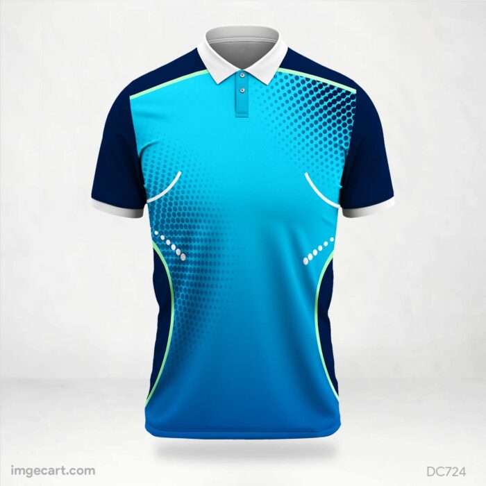 Sky-Blue and Blue White Jersey Design