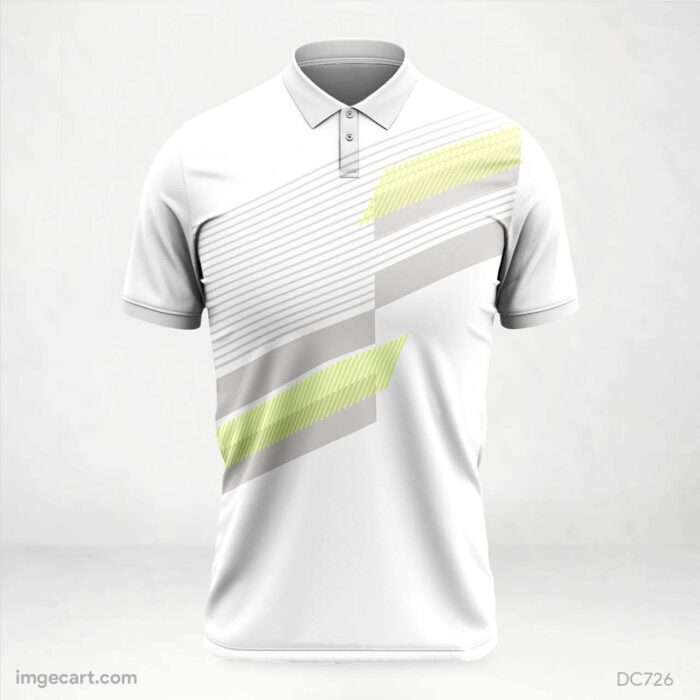 White and Gray Green Jersey Design