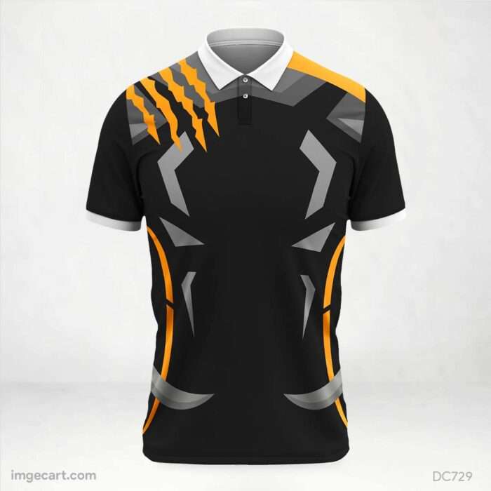 Black and Gray Orange Jersey Design