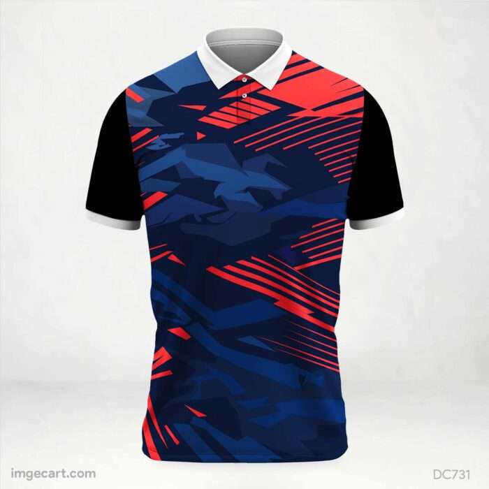 Blue and Red Jersey Design