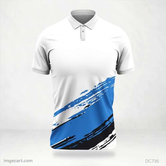 Black and White Blue Jersey Design