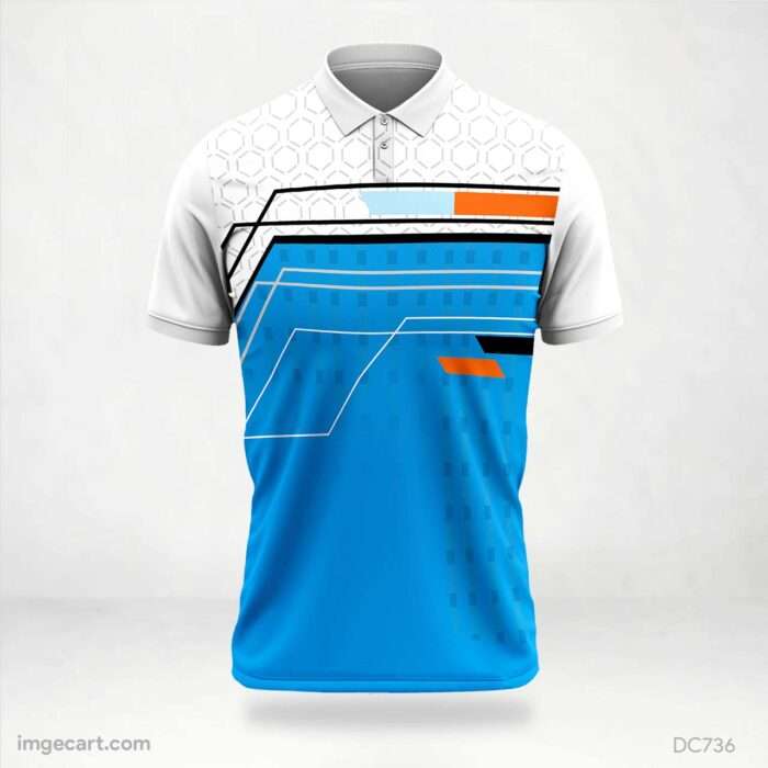 White and Blue Jersey Design