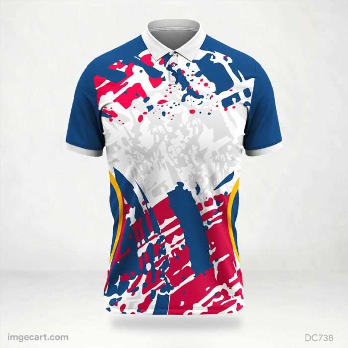 Blue and White Red Jersey Design