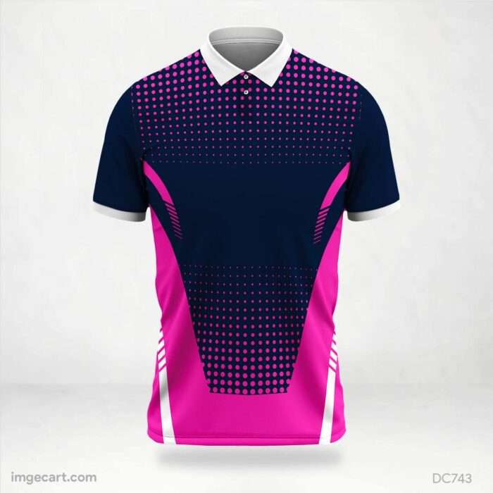 Black and Pink Dot Jersey Design