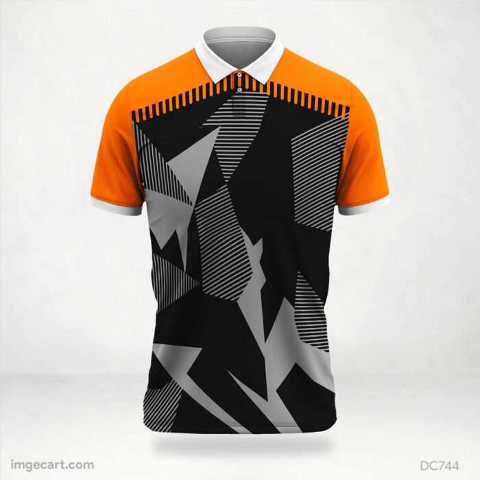 Black and Orange Gray Jersey Design