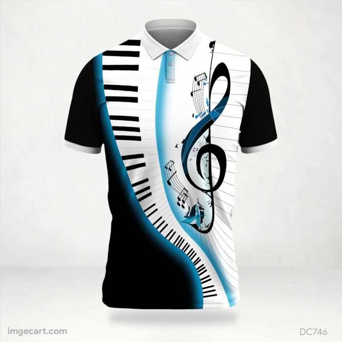 Black and Blue Music Jersey Design