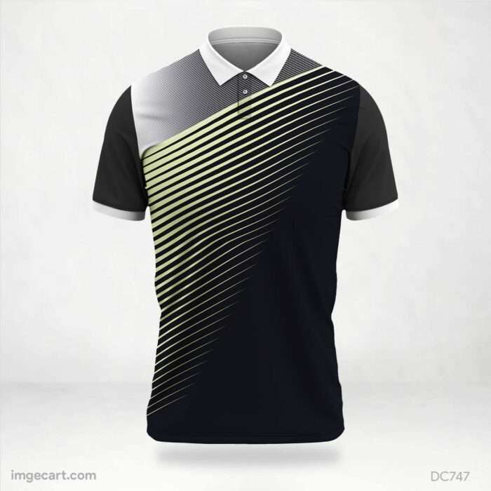 Black and Yellow Line Jersey Design