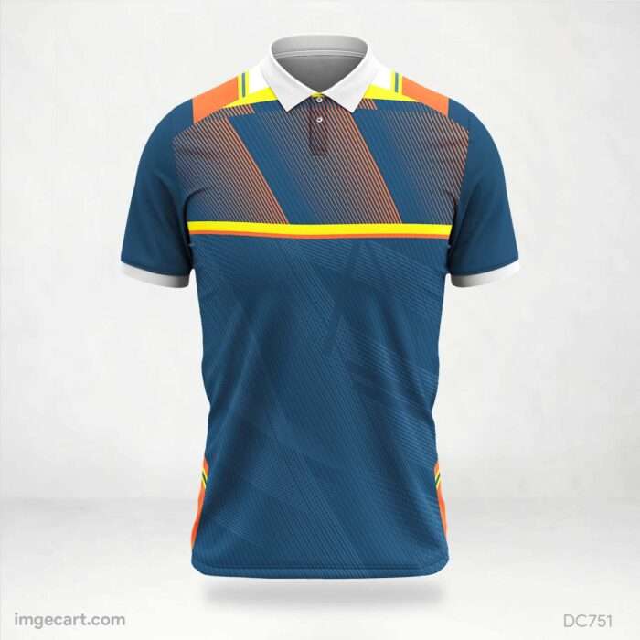 Blue and Orange Jersey Design