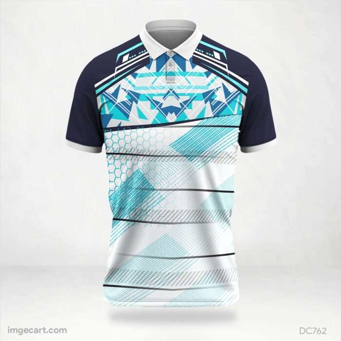 Sky-Blue and Black Jersey Design