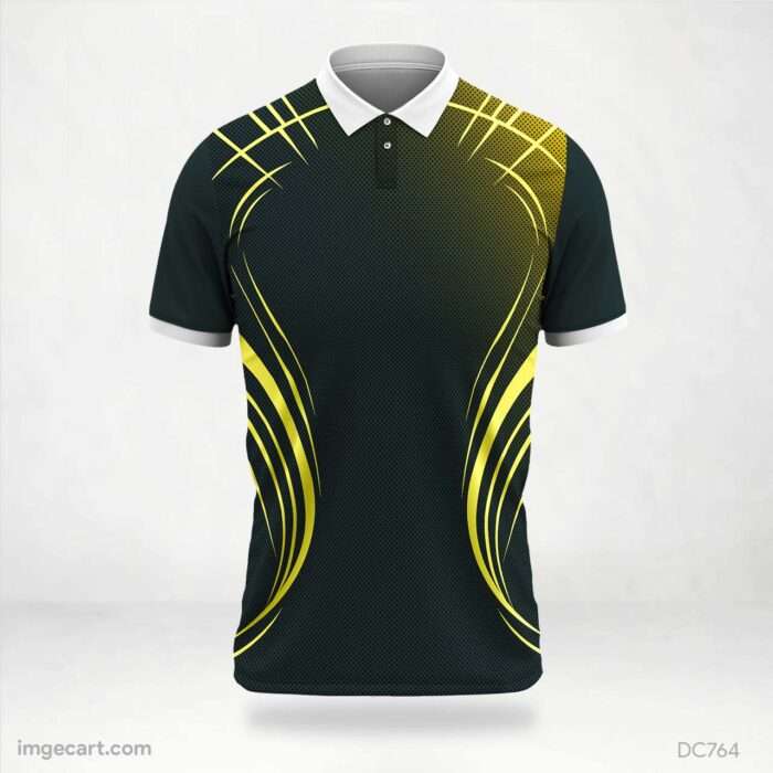 Black and Yellow White Jersey Design