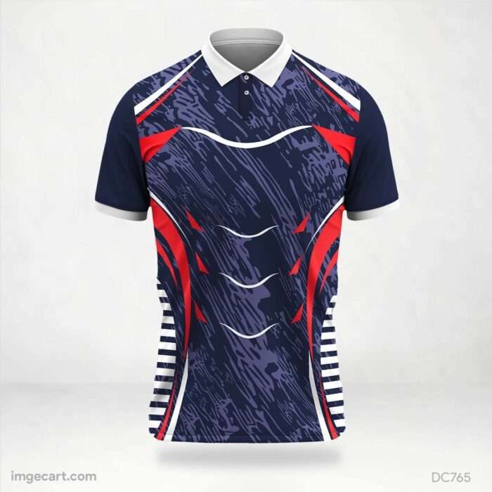 Blue and Red Jersey Design