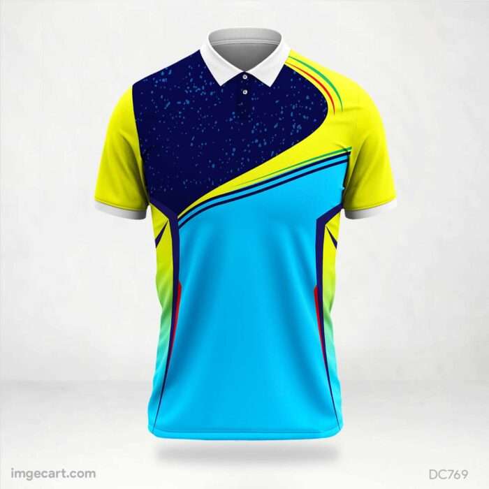 Blue and Sky-Blue Yellow Jersey Design