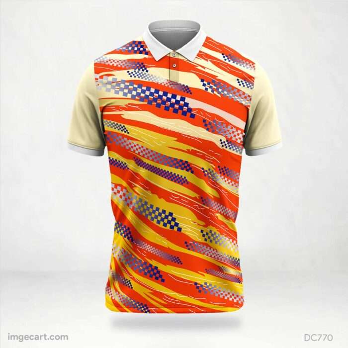 Blue and Orange Yellow Jersey Design