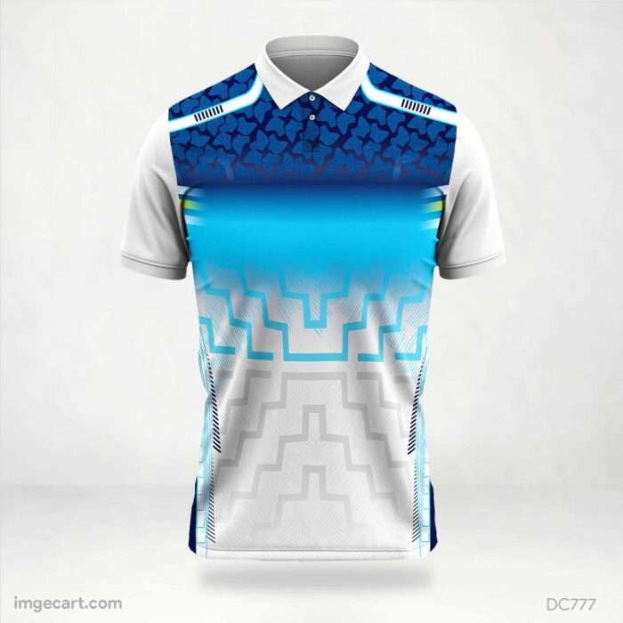 Sky-Blue and Blue Jersey Design