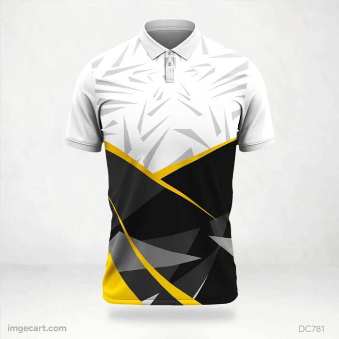 Black and White Yellow Jersey Design