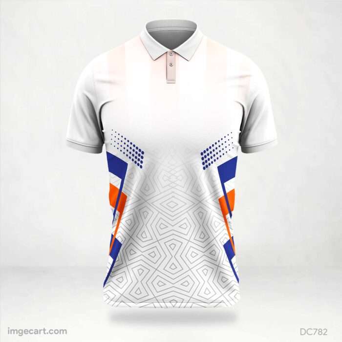 White and Blue Red Jersey Design