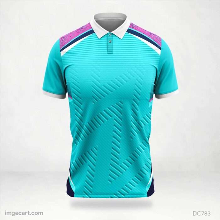 Sky-Blue and Pink Jersey Design