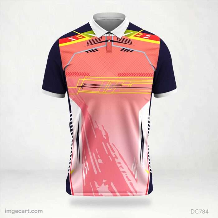 Pink and Yellow Black Jersey Design