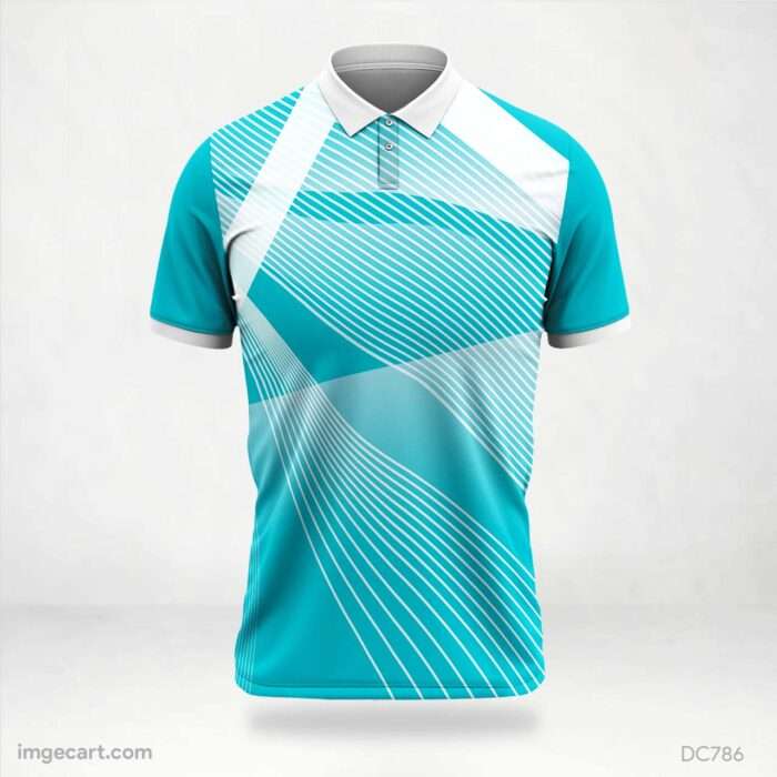 Sky-Blue and White Jersey Design