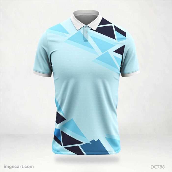 Sky-Blue and Blue Jersey Design