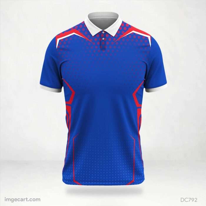 Blue and Red Jersey Design