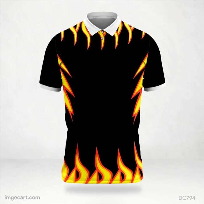 Black Fire Jersey Design