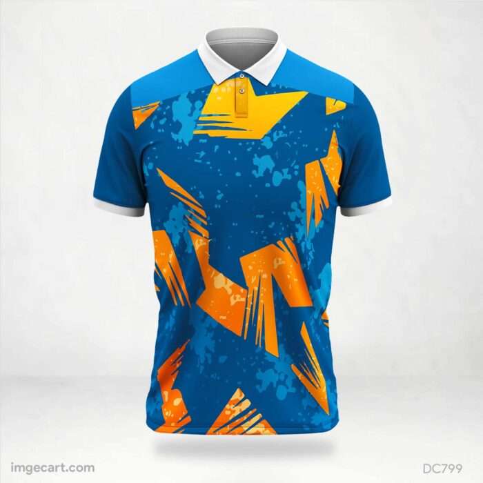 Blue and Orange Jersey Design