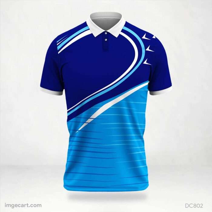 Blue and Sky-Blue White Jersey Design