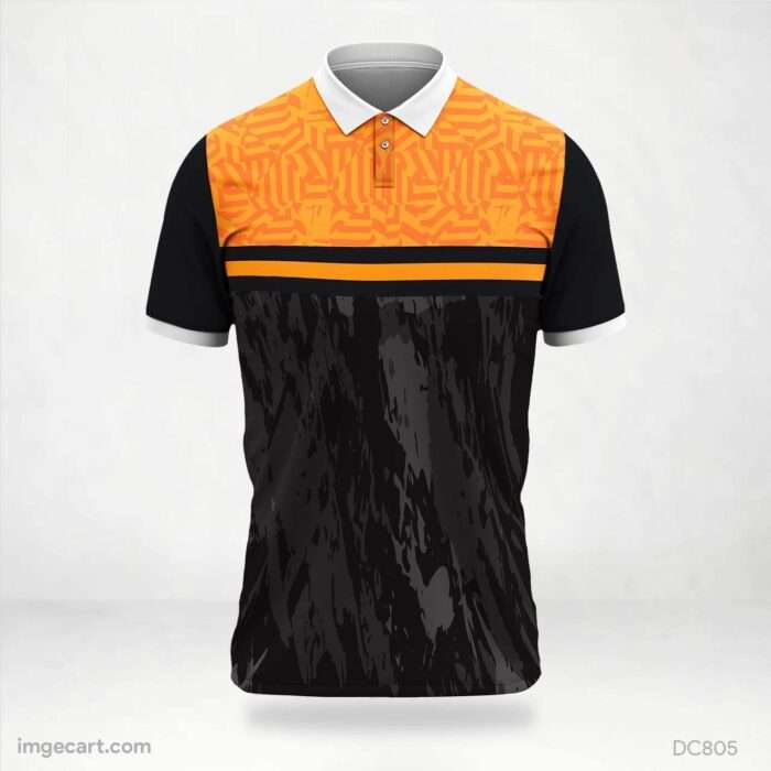 Black and Orange Jersey Design