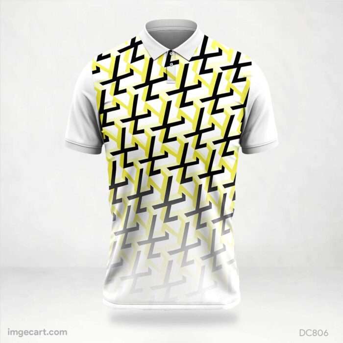 Black and White Yellow Jersey Design