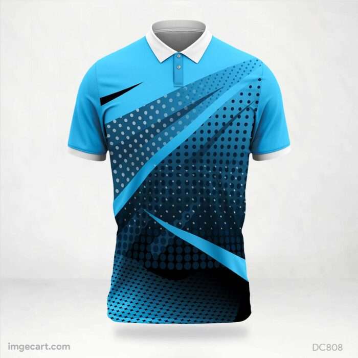 Sky-Blue and Black Jersey Design