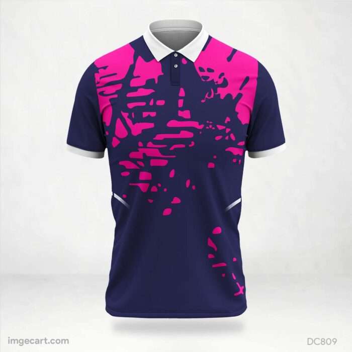 Blue and Pink Jersey Design