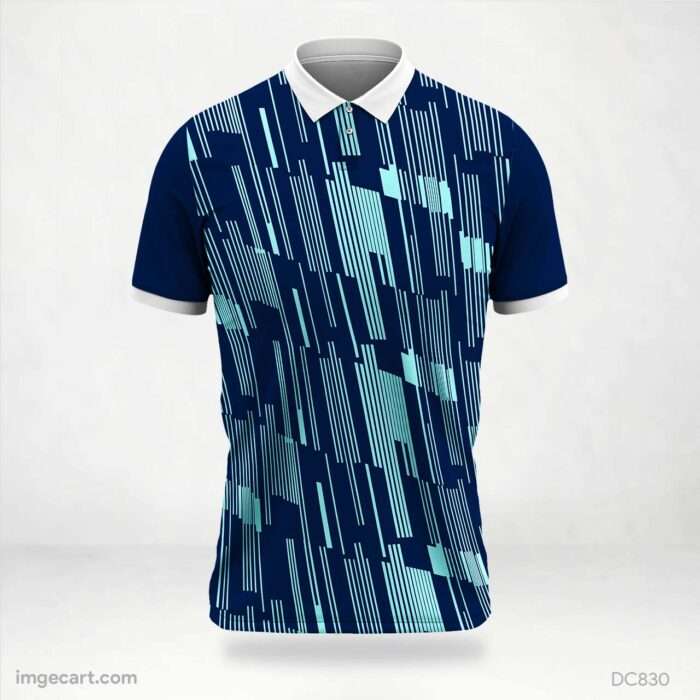 Sky-Blue and Navy-Blue Jersey Design