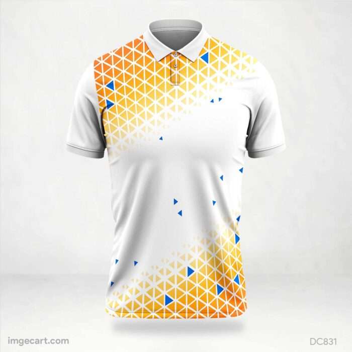 White and Orange Jersey Design