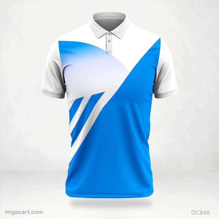Blue and White Jersey Design
