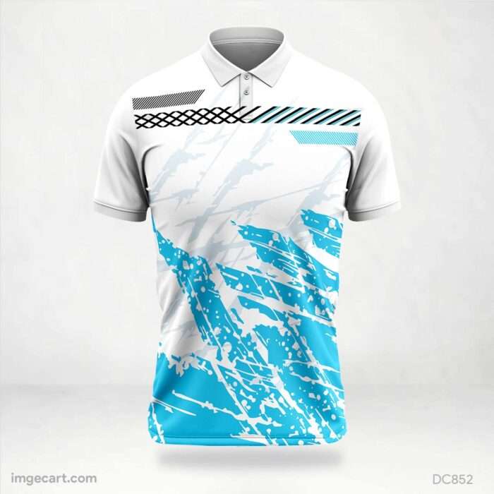 Sky-Blue and White Jersey Design