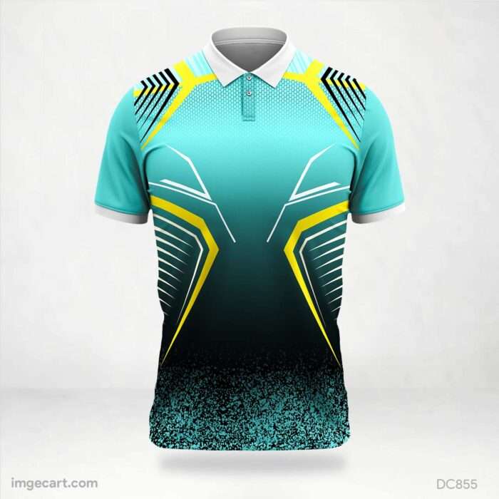 Black and Cyan Yellow Jersey Design