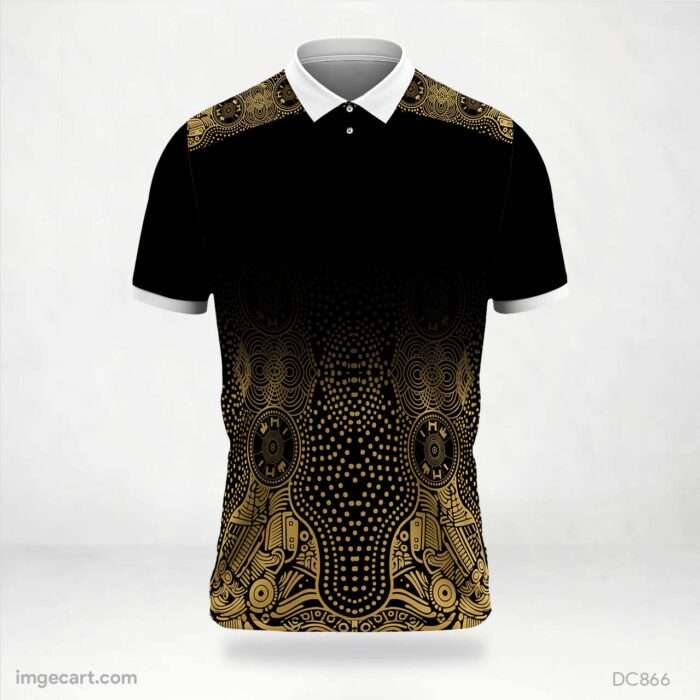 Black and Golden Pattern Jersey Design