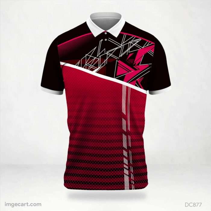 Red and Black Jersey Design