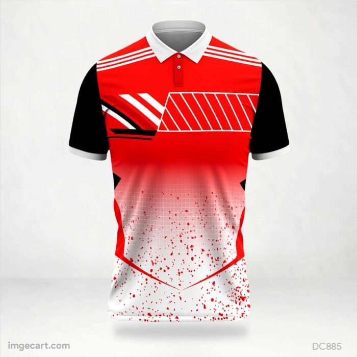 Red and White Jersey Design