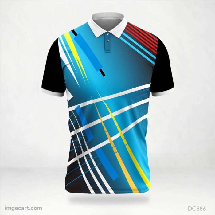 Blue and White Yellow Jersey Design