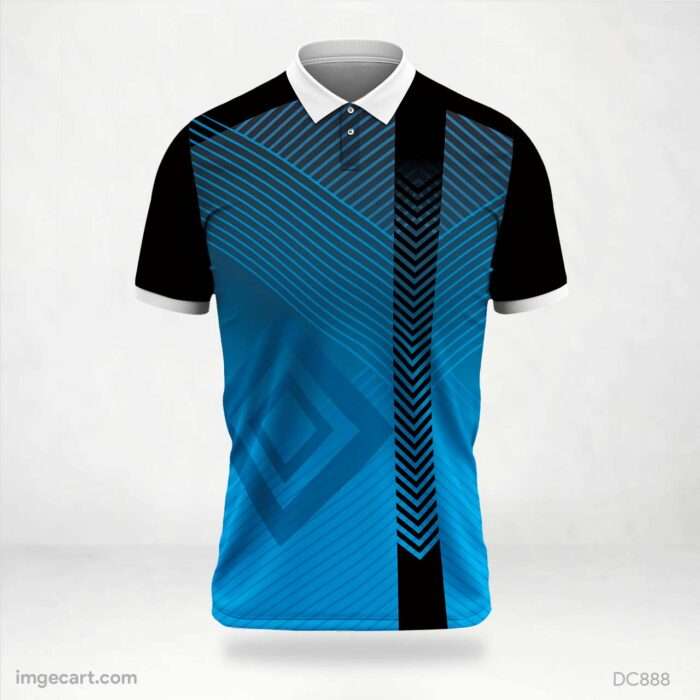 Blue and Black Jersey Design