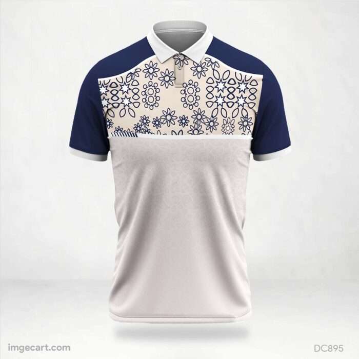 Blue and White Jersey Design