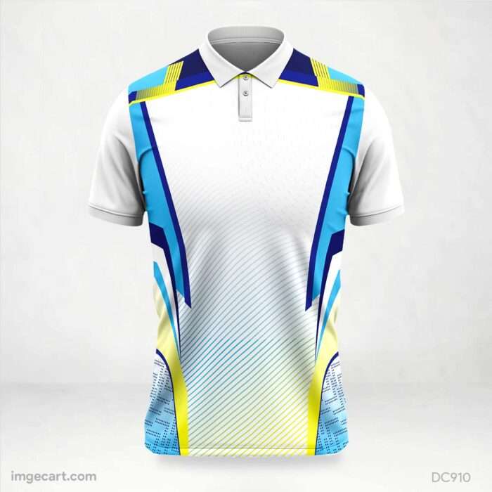 White and Blue Jersey Design