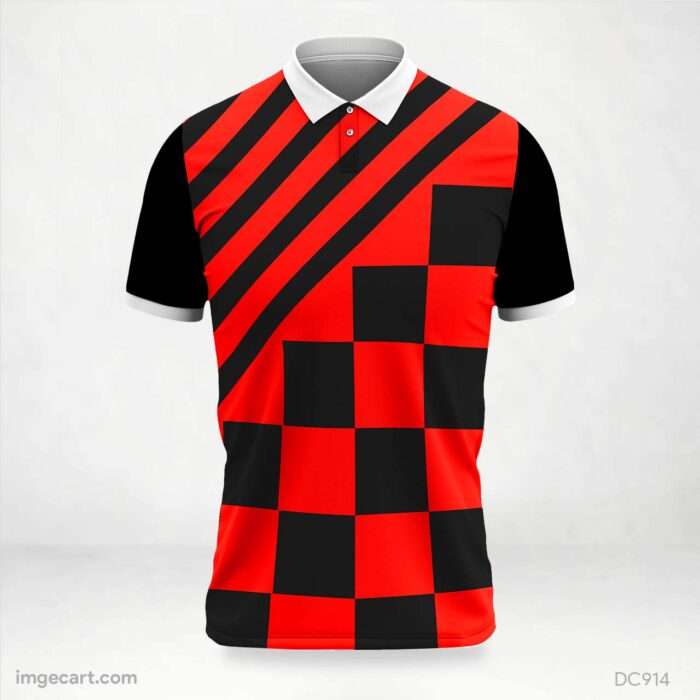 Red and Black Jersey Design