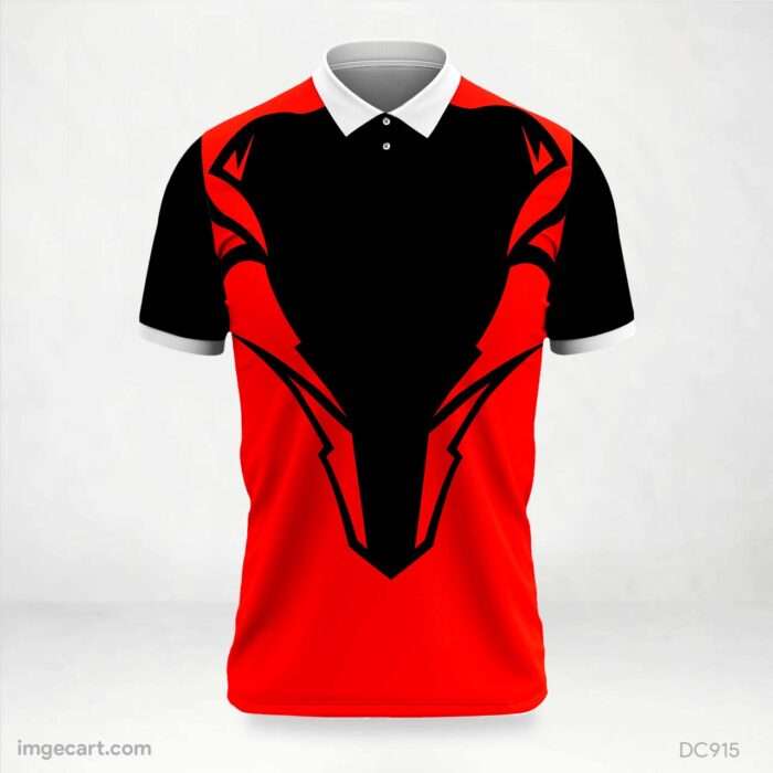 Red and Black Jersey Design