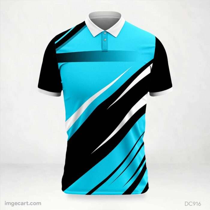 Sky- Blue and Black Jersey Design